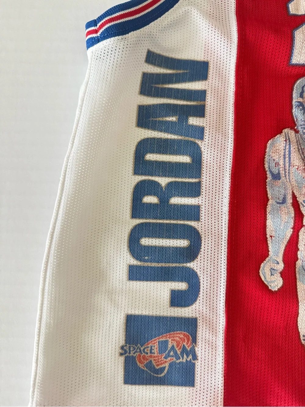 VTG 1996 Warner Bros Studio Space Jam Michael Jordan Bugs Bunny Jersey Set XS